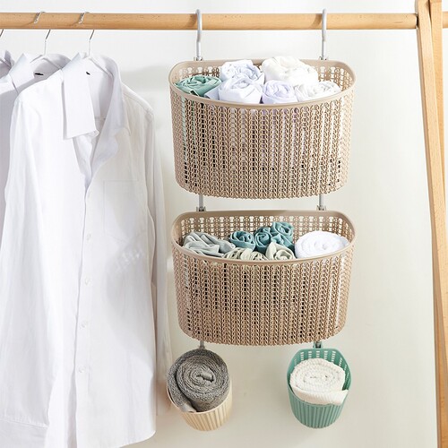 Carefully selected hanging storage basket bathroom hanging basket bath basket bathroom plastic bath basket storage basket wall hanging storage basket