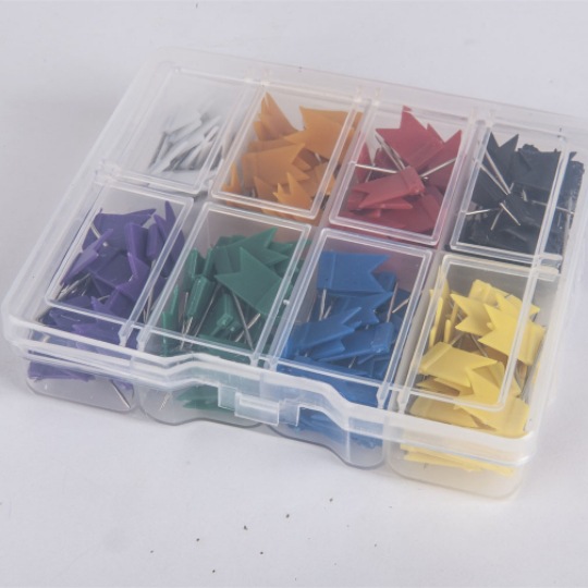 Uñas en forma de I Uñas de Bandera Roja de 8 colores