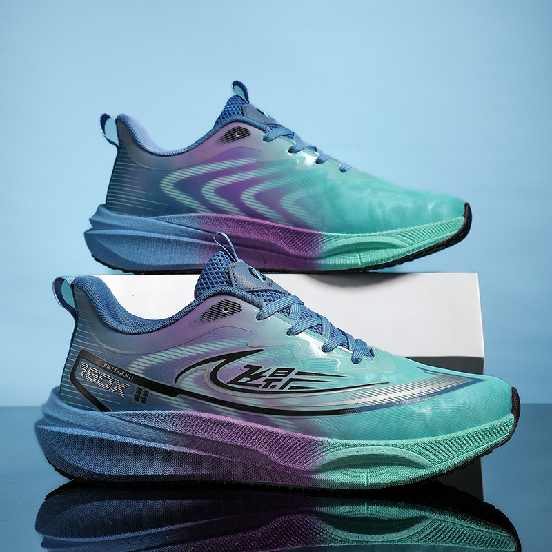 Guochao Flying Shadow Real Carbon Youth Light Speed Running Shoes Hombres Resistente al desgaste Shock Shoes Casual Shoes