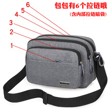 尼龙布休闲男生斜跨包单肩通勤布包男包冬季款时尚外贸跨境背包男