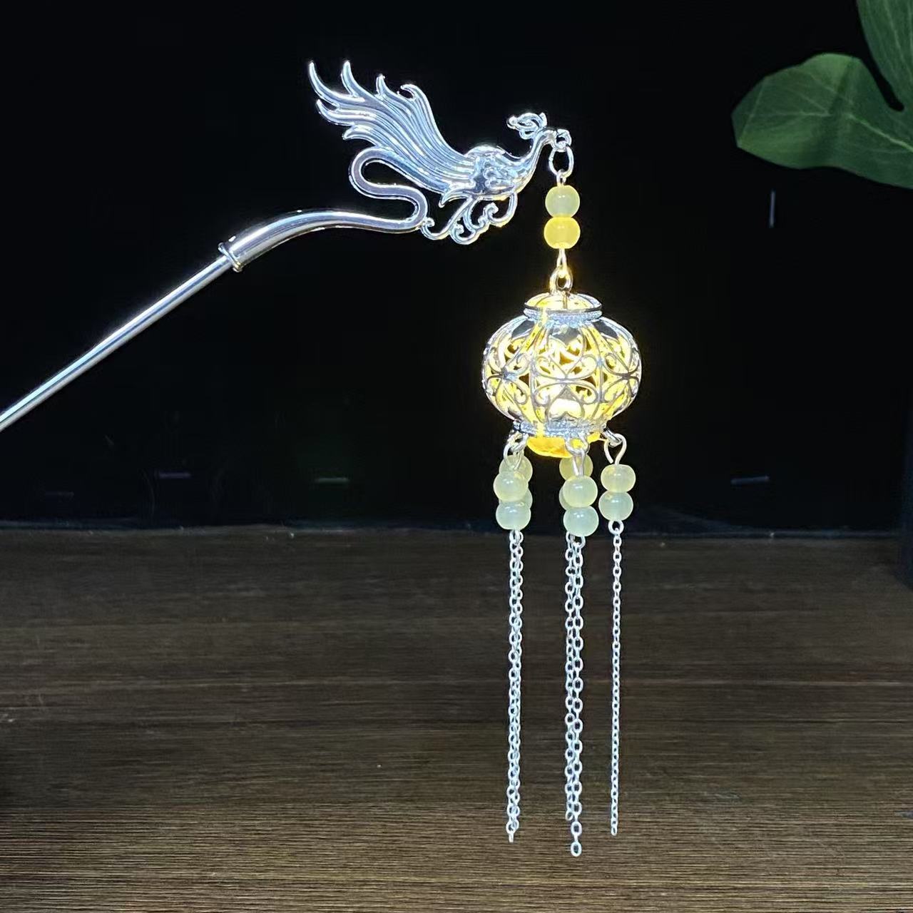 야광 머리핀(녹색)