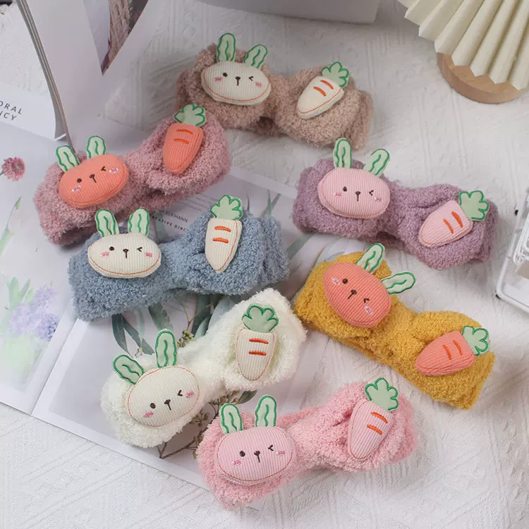 Милая заяц, повязка на голову из плюша, аксессуар для лица, wholesale