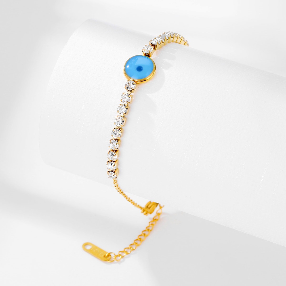 Creative fashionable blue turquoise bracelet stainless steel