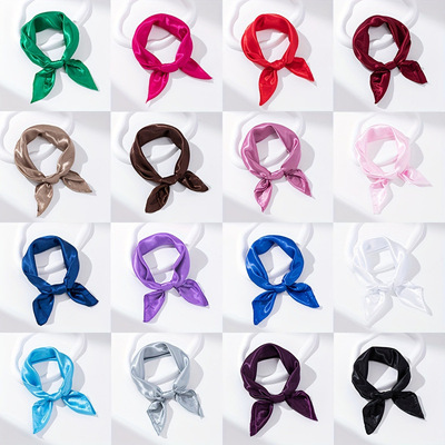 2026新款跨境代发18.5纯色缎面方巾丝小号跨境跨境代发|ru