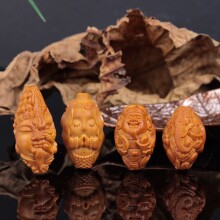 ♧橄榄核纯手工雕刻观音美人鱼进宝菩提背云配饰手机挂件