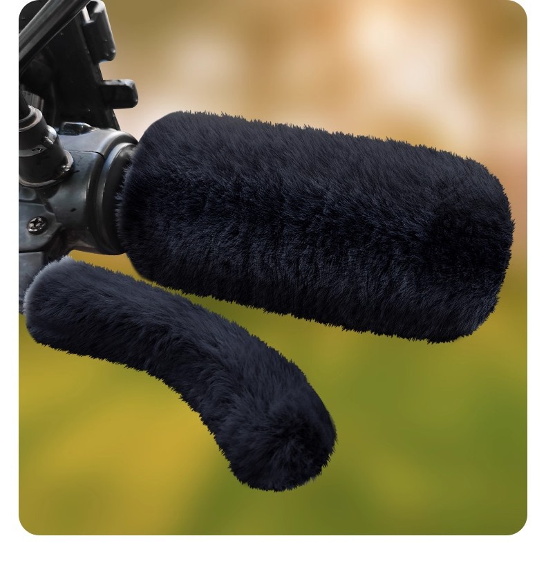 Electric Scooter Handlebar Cover, Battery Scooter Handlebar Protector, Motorcycle Winter Plush Brake Handlebar Cover, Anti-Slip Magic Cotton Handlebar Cover