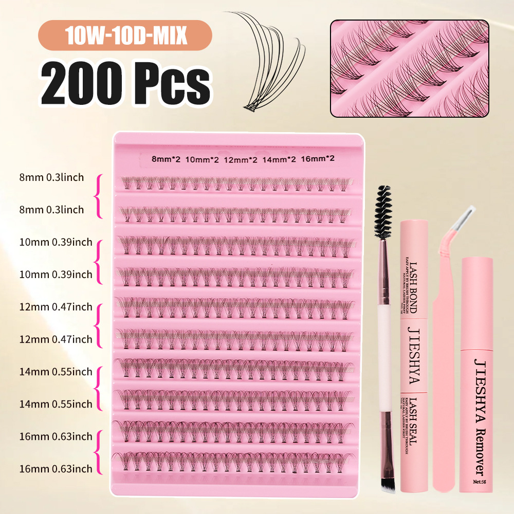 Kit de pestañas europeas y estadounidenses transfronterizas pestañas falsas extensiones DIY pestañas conjunto de pegamento pestañas