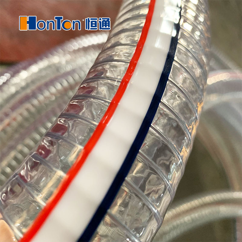 厂家可定制供应抗老化耐压pvc透明钢丝软管 抽油给水管加厚钢丝管