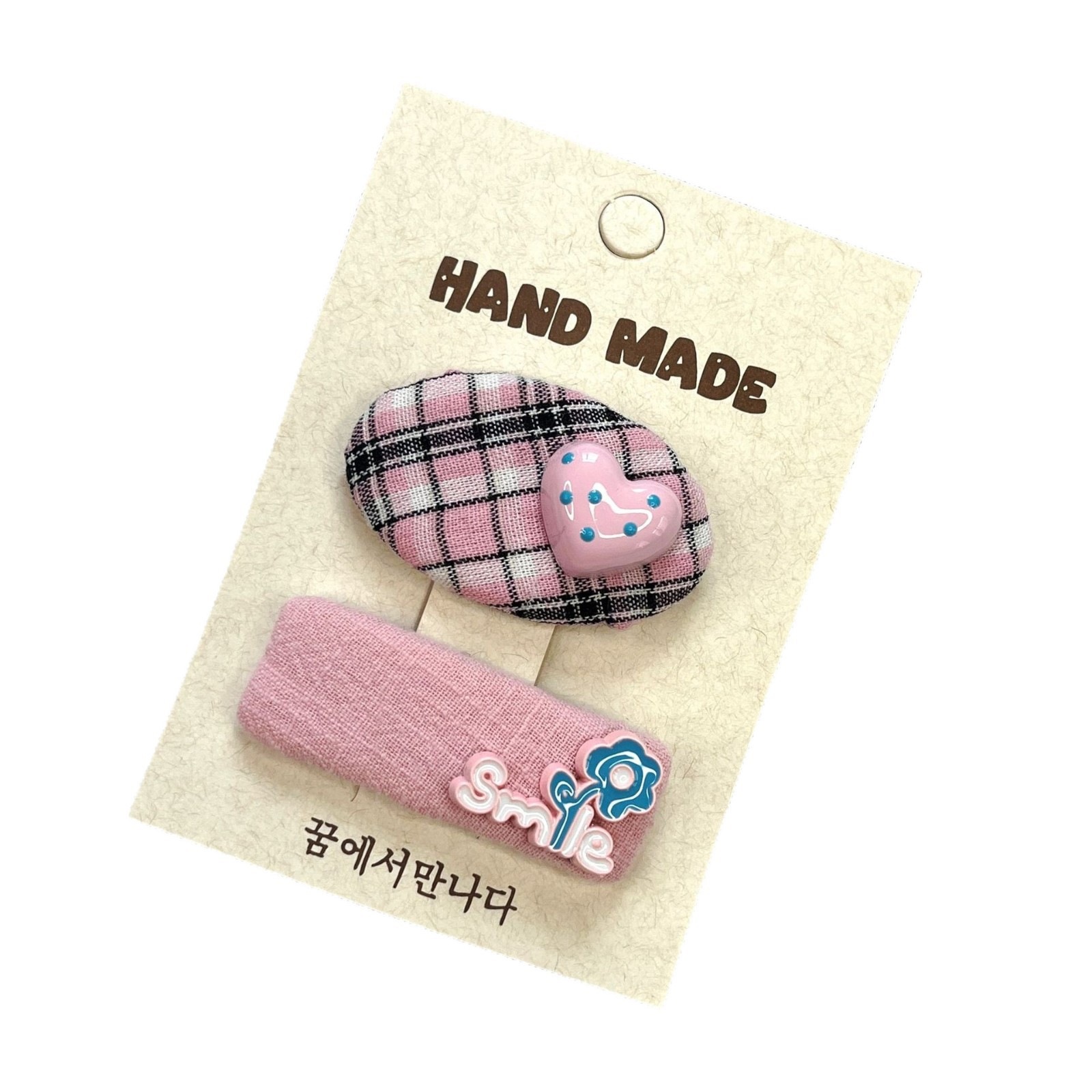 Coreano gracioso grille gatito clip de pelo elíptico temperamento de la niña clip de cabello fruncado clip lateral clip de cabello universal clip de cabello accesorios