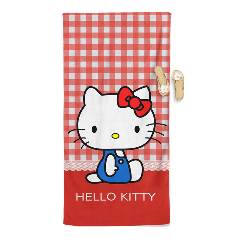 サンリオビーチタオル漫画キティ猫プリントバスタオルタオル風呂タオル厚手極細繊維ビーチタオル|undefined