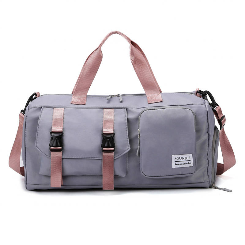 Travel bag Premium sense women's large-capacity sports bag Fitness bag Luggage bag Water-proof shoulder bag_voghion.com