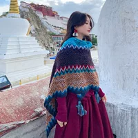 Юньнань Лицзян туристическая шаль одежда в этническом стиле Xu Hongdou плащ в том же стиле внешний утолщенный плащ для женщин