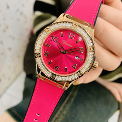 Timex watch for ladies, diamond-studded, high-end, niche, light luxury, high-grade, pink, water-resistant, fashionable women's watch