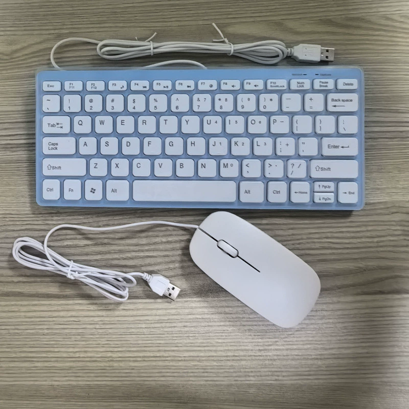 Laptop, small keyboard, mouse, set, acrylic calligraphy for office