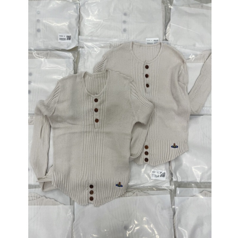 25Ss Nanyou Haute Couture/Buyer Store Niche Saturn Embroidery Ins Style Hot Girl Half Open Collar Long Sleeve Sweater