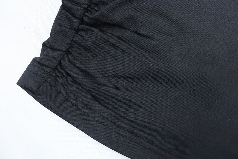 Spring Summer Office Wrapped Chest Backless Mesh Stitching Long Sleeves Mid Waist Classic Dress
