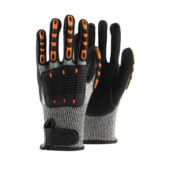 Foreign trade export TPR anti-smashing anti-collision anti-impact gloves work stop slip anti-shock wear-resistant labor gloves wholesale