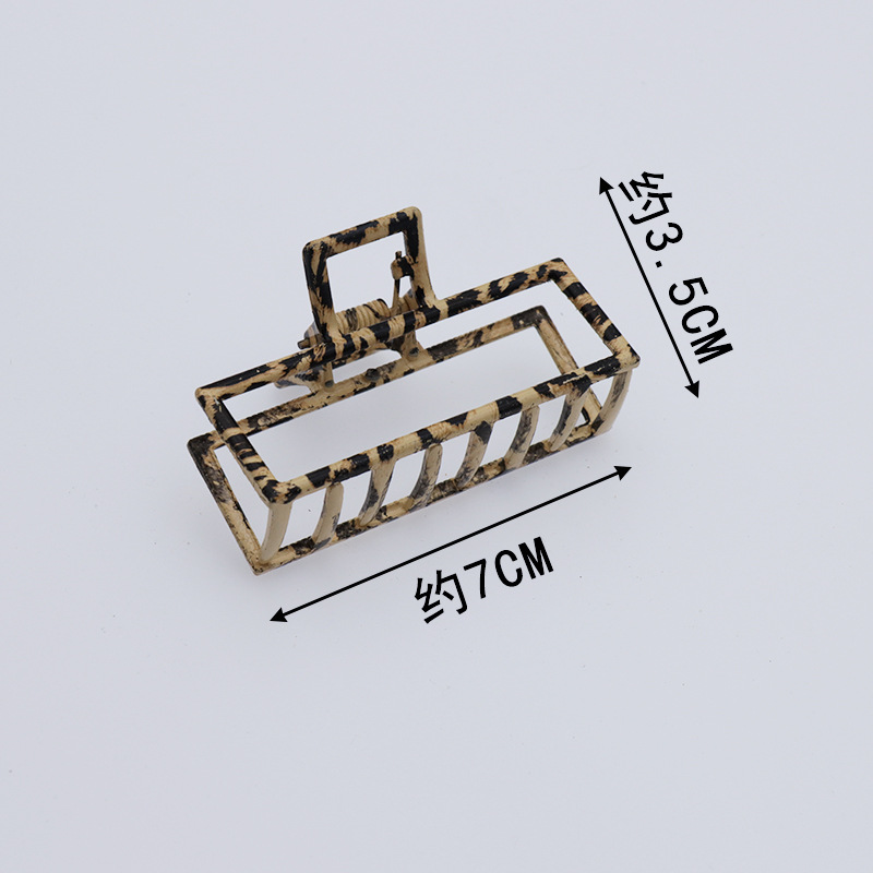 豹纹 中号方形抓夹