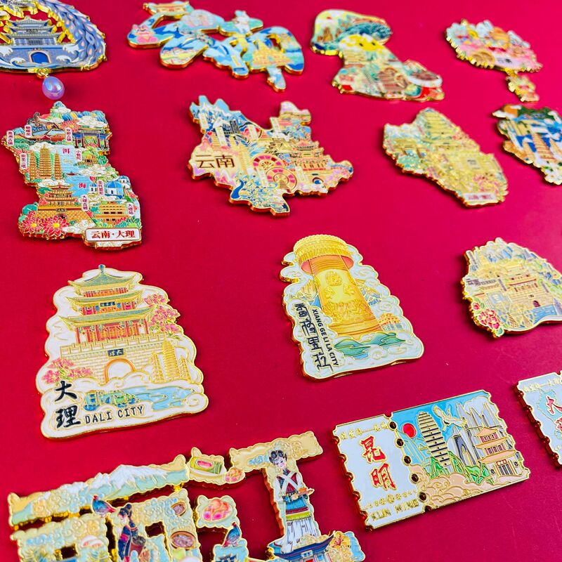 【丽江合金】合金磁吸金属冰箱贴城市热门景点文创冰箱贴纪念品|undefined