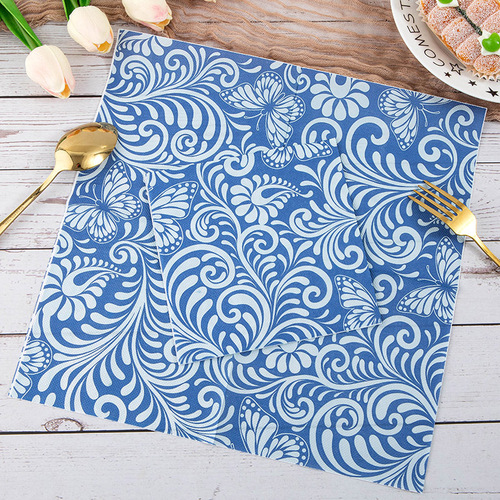 Cross-border party printed napkins theme celebration festival tableware napkins fashionable and exquisite party square napkins wholesale