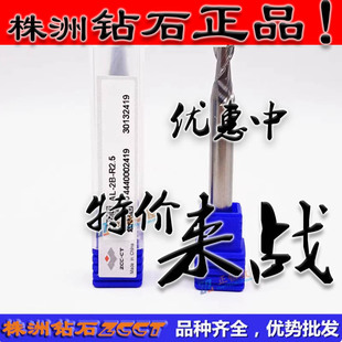 Zc Genuine Original Zhangzhou Overall Carbide Tungsten Steel End Mill Al-2B-R2.5 Two-Edged Aluminum
