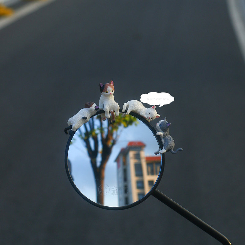 Electric Vehicle Rearview Mirror Decorative Accessories, Cute Cat Figurines, Small Electric Scooter Motorcycle Car-Mounted Doll Gifts for Girls Electric Vehicle Rearview Mirror Decorative Accessories, Cute Cat Figurines, Small Electric Scooter Motorcycle Car-Mounted Doll Gifts for Girls