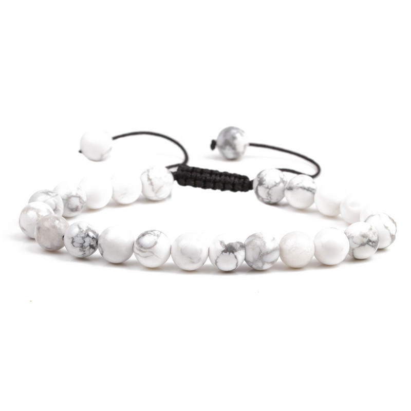 Joyería transfronteriza europea y americana DIY pulsera tejida con cuentas ojo de tigre pulsera de piedra de copo de nieve de pino blanco pulsera de los hombres