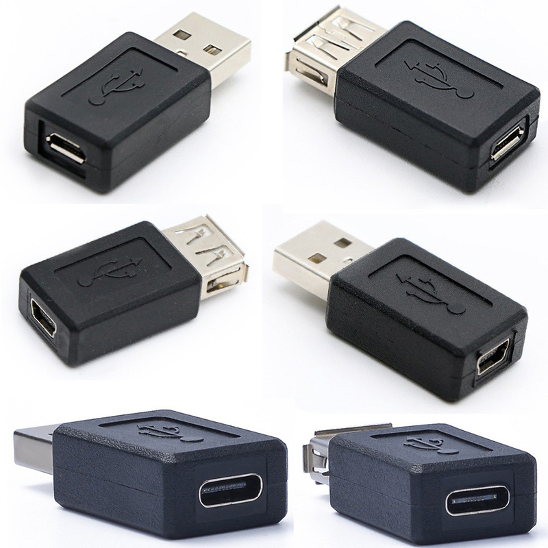 USB C 2.0 Adapter a Male to Mini 5P Female T-Port Female USB a Male to Micro Female Adapter
