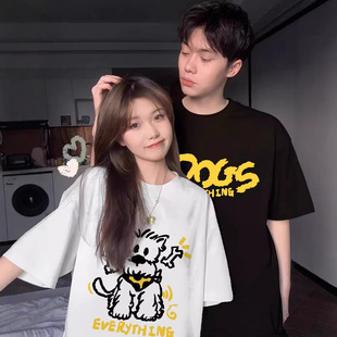 Summer Pure Cotton Short-Sleeved T-Shirt Couple Wear Lazy Style Loose Niche Design Tops for Men and Women Student Trendy Class Uniforms
