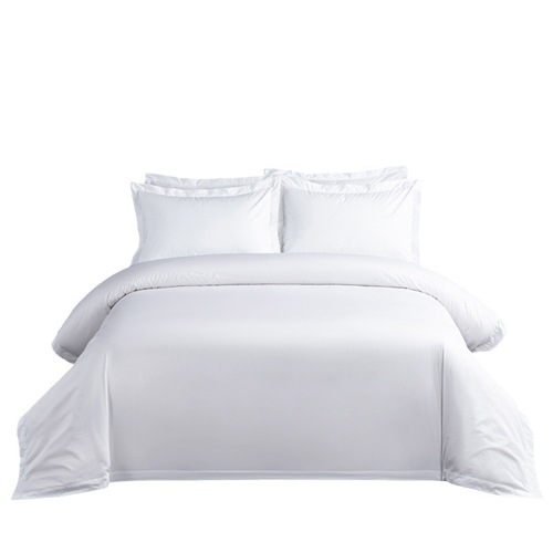 Hotel Bedding Set Four-Piece Suite, Bedsheets and Comforter, Pure Cotton, Pure White Damask, Five-Star Hotel, Guesthouse, Homestay Bedding