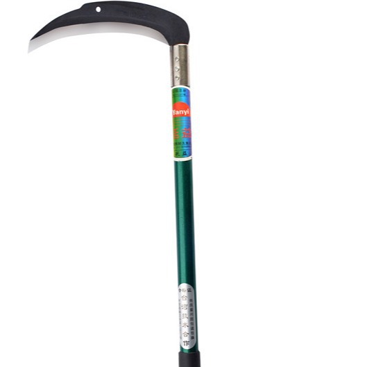 农用园林收割弯刀长柄锰钢月芽镰刀农业园林工具批发【延益】212