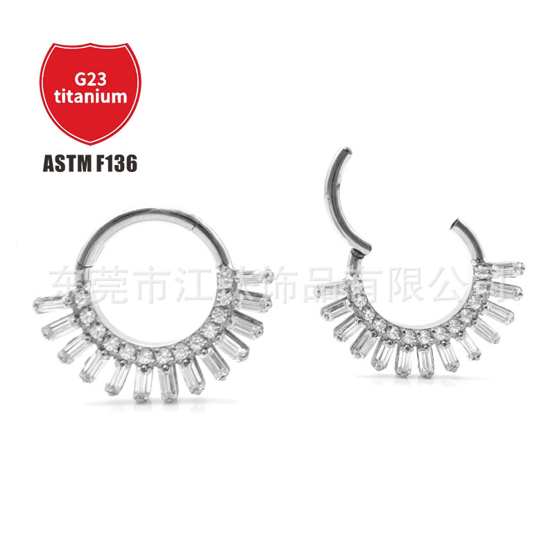Pointed titanium steel lip stud product view