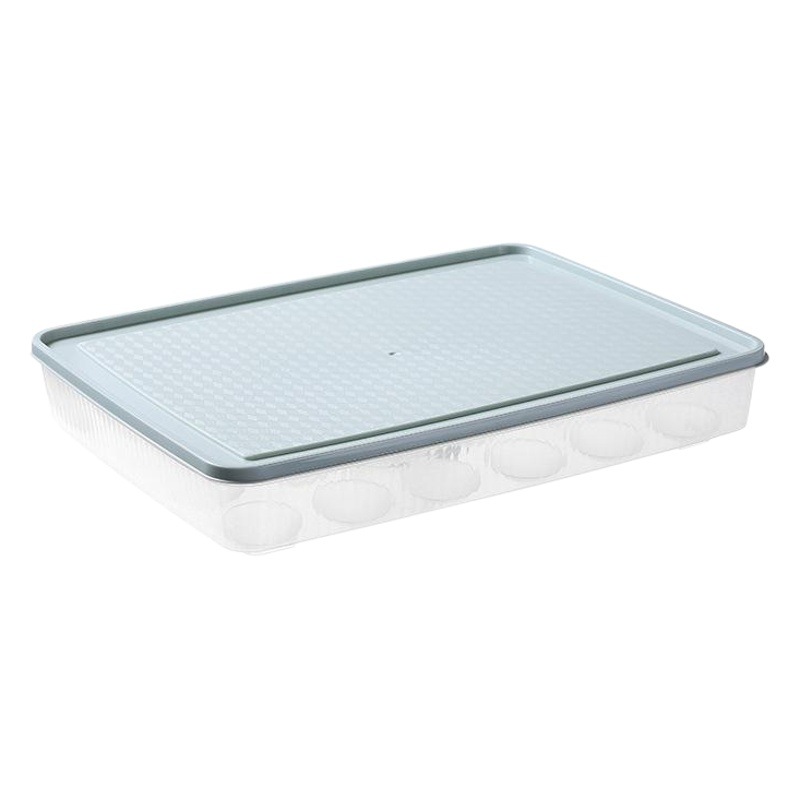 Refrigerador de almacenamiento de huevos crisper 24 rejilla bandeja de huevos cocina a prueba de polvo caja de almacenamiento de alimentos con tapa