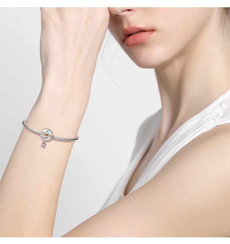 Title 6, Liebe Heißluftballon S925 Sterling Silber Perle...