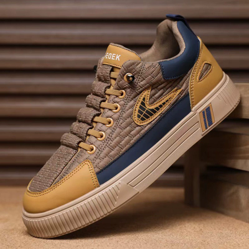 Кроссовки мужской осенний модный тренд цветовой корейской версии повседневной обуви на открытом воздухе толстая подошва легкая дышащая мужская обувь оптом