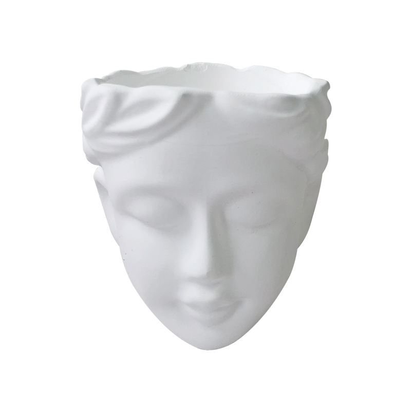 脸蛋花盆 - 白底