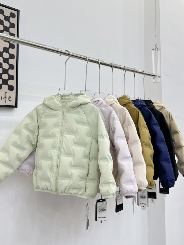 儿童轻薄连帽羽绒服短款2025冬季新款儿童中大童运动拼接休闲外套|undefined