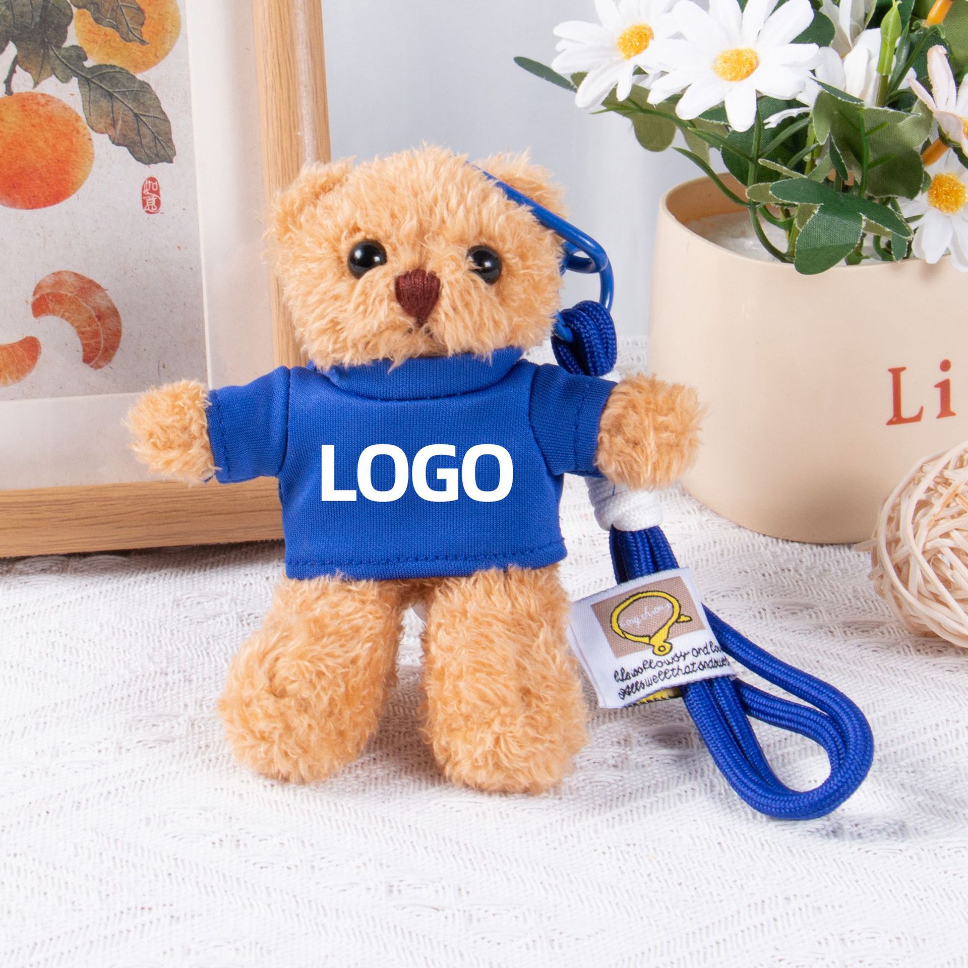 Teddy Bear Keychain Colgante Bolsa accesorios de ropa impresa LOGO vestido Teddy Teddy Doll juguetes de peluche