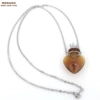 Amber-peach heart bottle