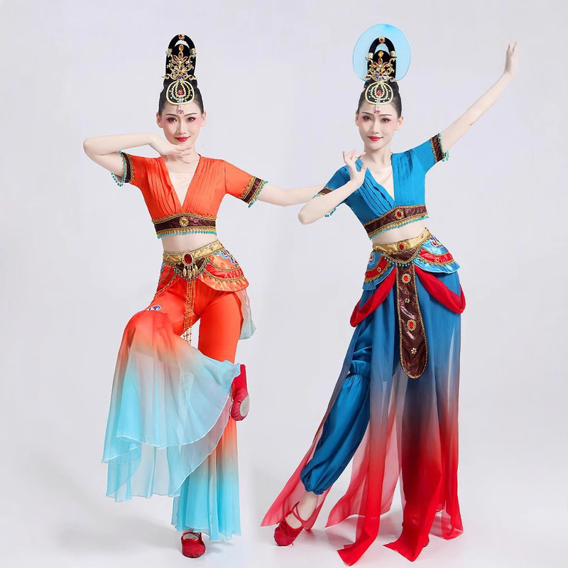 Dunhuang Feitian Dance Costume Performance Outfit for Women Adult Art Exam Ethnic Western Region Lantern Dance Hanfu Rebound Pipa Set