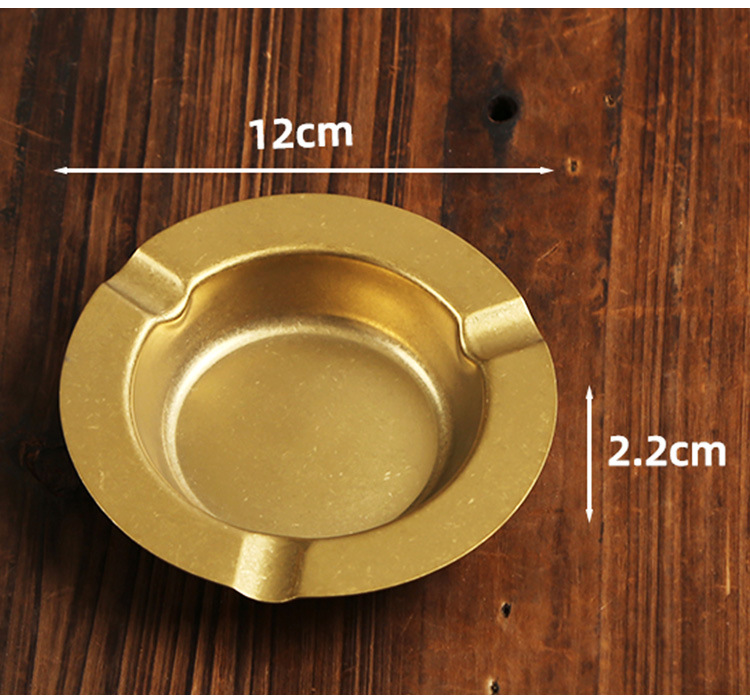 Retro Stainless Steel Ashtray for Hotel, Home, Living Room, Windproof, Elevated Ashtray for Bar, Restaurant, Ktv