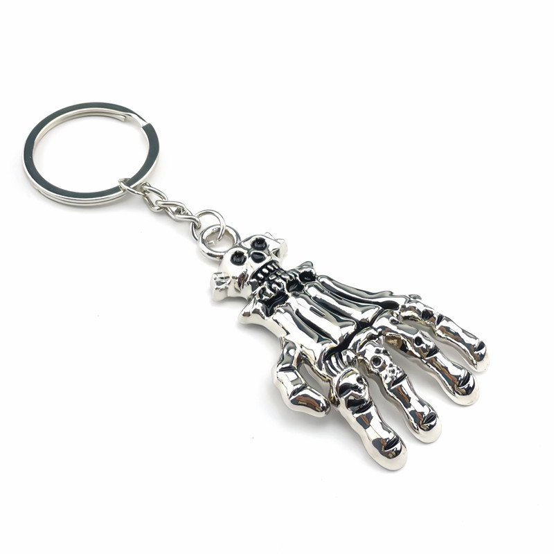 Skeleton Hand Keychain Women's Horror Fashion Keychain Funny Ghost Claw Key Ring