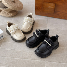 女童小皮鞋2025春秋新款儿童珍珠小香风公主鞋软底女孩乐福鞋单鞋