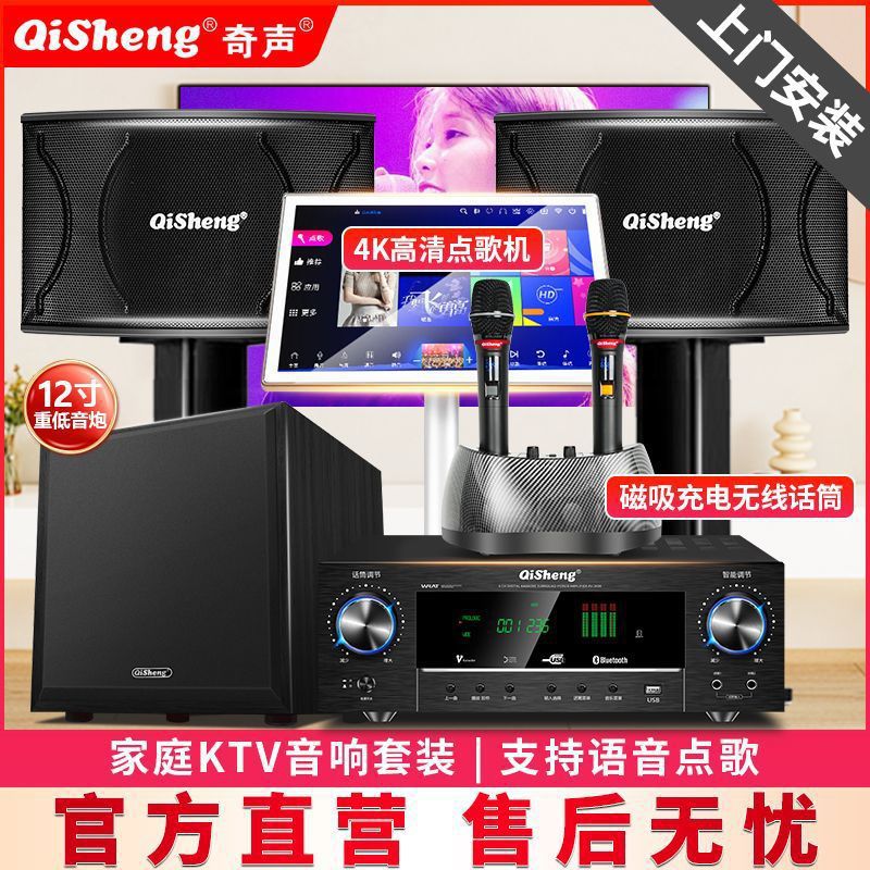 Qisheng Home Ktv Audio Set Karaoke Machine Karaoke Speaker Living Room Tv Karaoke Karaoke Machine All-In-One Machine