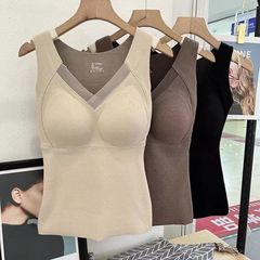 保暖内衣女秋冬爆款石墨烯8803保暖背心加厚胸垫聚拢文胸固定杯