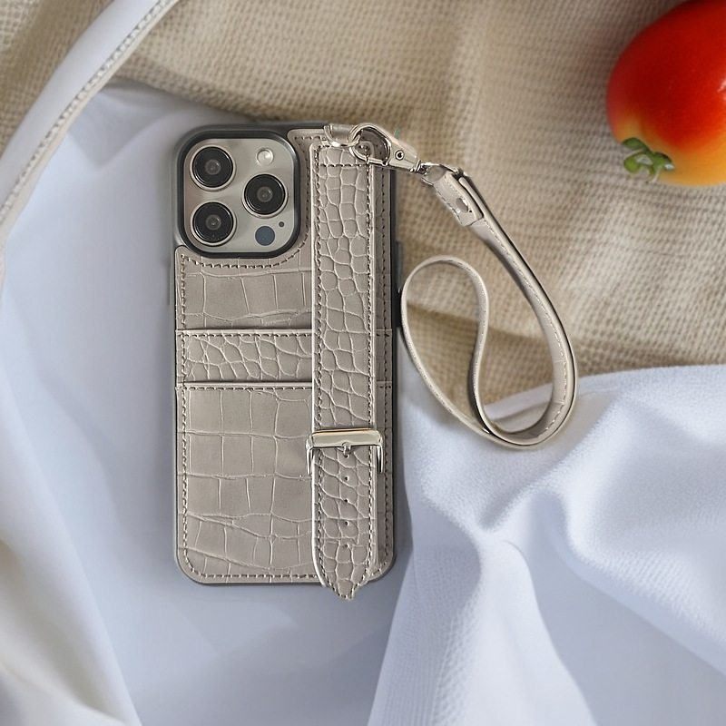 Apple Mobile Phone Case 16 with Lanyard Accessible Luxury 17 Crocodile Pattern iPhone Mobile Phone Protective Cover Pro Manufacturer Max Wholesale