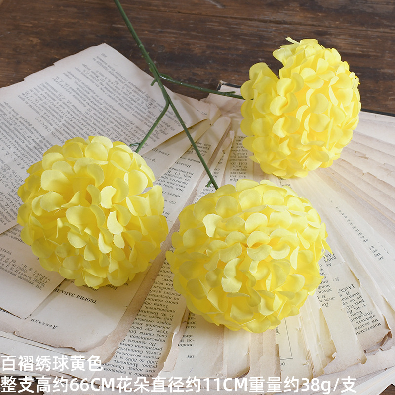 Hortensia Plisada - Amarilla