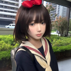 程铭假发女短发顶心头皮齐刘海波波头日系lolita齐碎发尾全头套