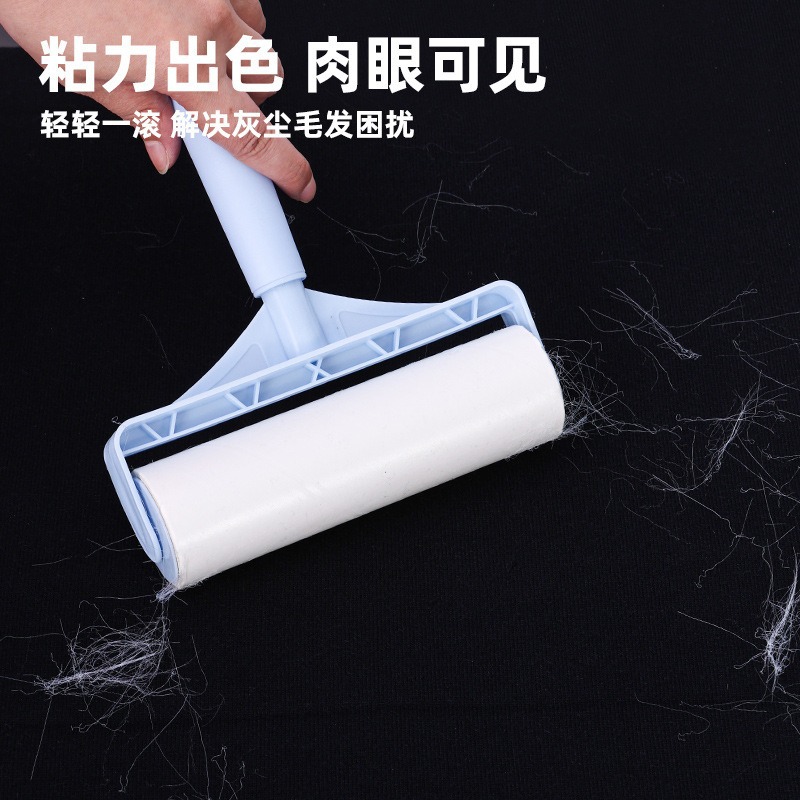 Rodillo quitapelusas, papel quitapelusas, papel para polvo, removedor de pelo para ropa, limpieza y eliminación de pelusas, papel adhesivo, removedor de pelusas, removedor de bolas de pelo. image 4