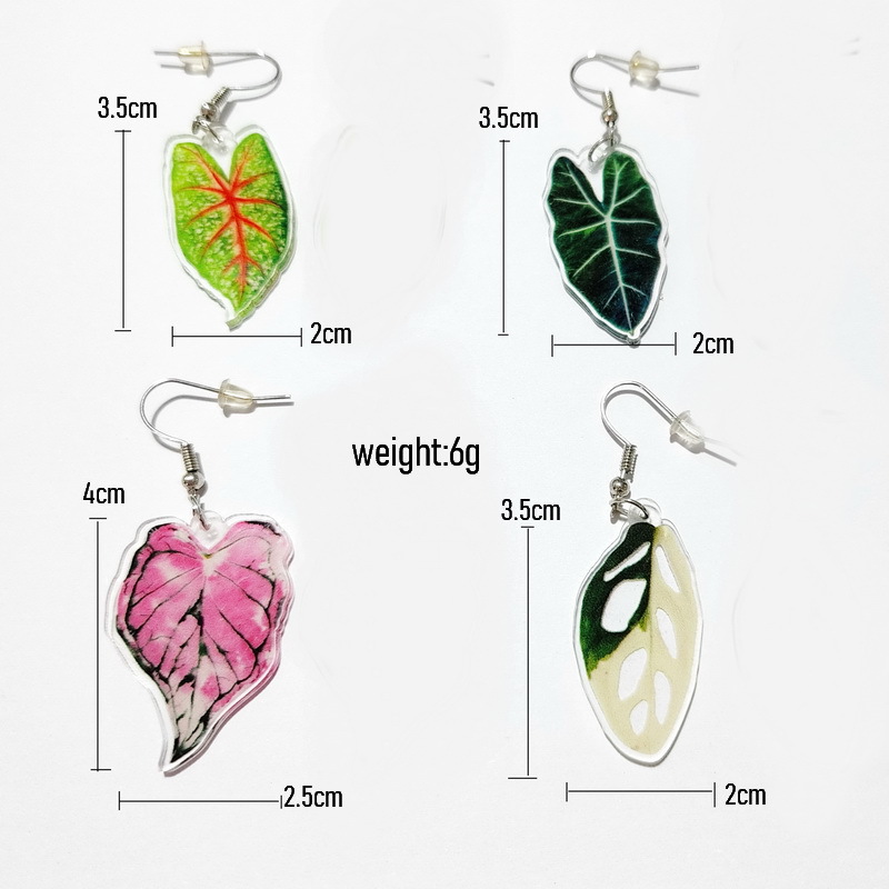 1 Pair Vacation Leaves Arylic Women's Drop Earrings display picture 2